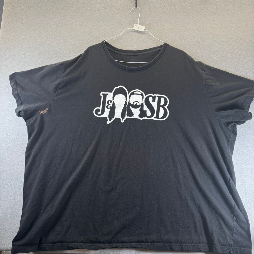 Jay and Silent Bob Graphic T-Shirt Mens 4XL Black J&SB Logo Kevin Smith Movie